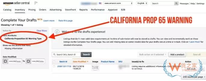 亚马逊卖家陆续接到加州65号法案警告通知，如何应对？-货之家